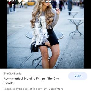 Silver Fringe Top purchased from ASOS